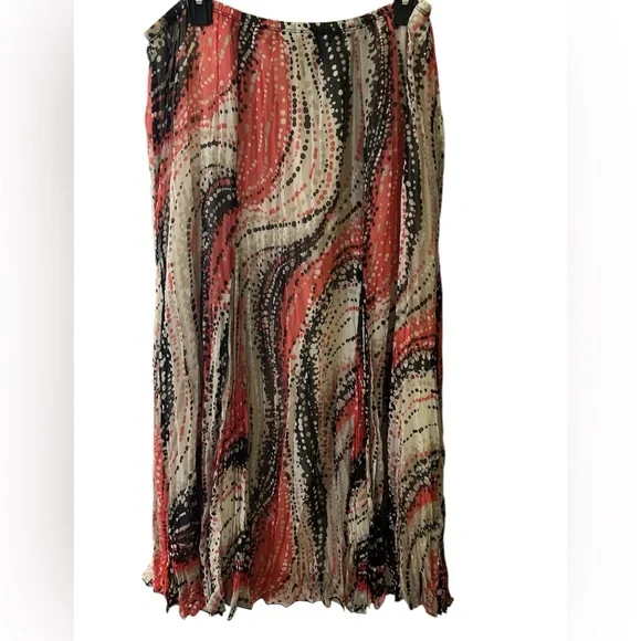 Vintage broomstick lined long skirt Y2K work office school preppy loose fit - Picture 12 of 12